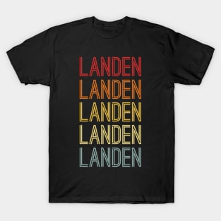 Landen Name Vintage Retro Gift Named Landen T-Shirt